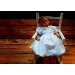 Christening White/Pink Dress Style LUCY