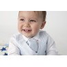 White/Blue Baby Boy Checkered Christening/Special Occasion Suit Style CR02