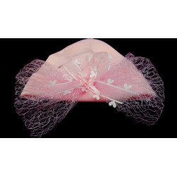 Pink Cotton Christening/Special Occasion Bonnet Style BT-01