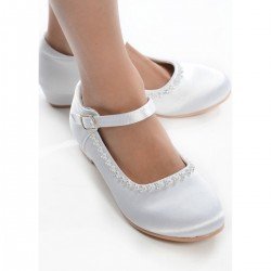 White First Holy Communion Shoes Style BELLA