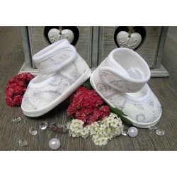 White Christening/Baptism Shoes Style BALLERINA LACE NOVA