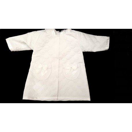White Baby Girl Quilted Coat with Hood styl Pl-02