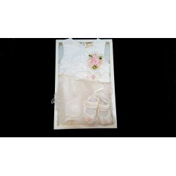 Lovely Ivory 3 pcs Dress Set for Baby Girls in Gift Box style 03633