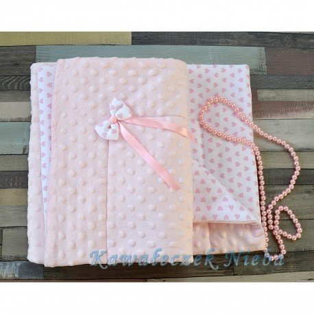Pink/White Baby Girl Blanket Style PINK HEARTS