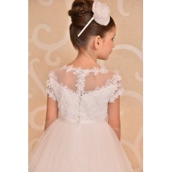 Lovely Lace Top Handmade Communion Dress style J2