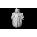 Christening Satin Baby Girl Dress in White style Kaja 