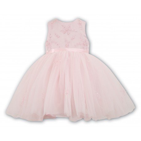 Sarah Louise Pink Ballerina Length Flower Girl Dress Style 070035-2
