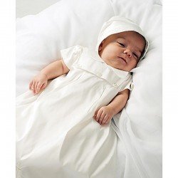 Baby Boy Christening Robe/Gown & Bonnet style 001177s