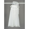 Beautiful Baby Girls White Christening/Baptism Gown with Bonnet Style BT022