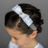 First Holy Communion White Headband with Bow Style G56-027-1