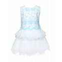 Ivory&Light Turquoise Confirmation Dress 6/SM/18