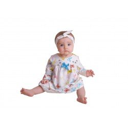 Colorful Baby Girls Special Occasion Dress with Headband Style