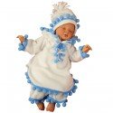 Winter Christening Outfit Blue Pancho