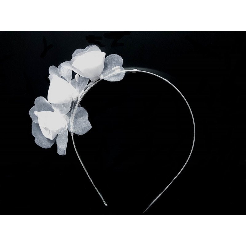 White/Silver First Holy Communion/Special Occasion Headband Style CH091