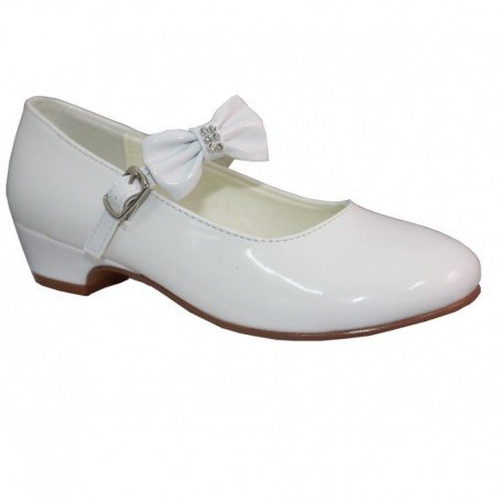 FIRST HOLY COMMUNION/SPECIAL OCCASION IVORY LEATHER SHOES STYLE DANIELLE