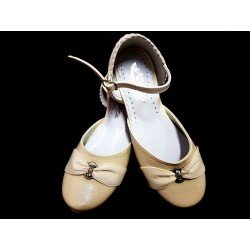 Ivory Leather Special Occasions Shoes Style 673
