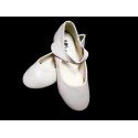 Simple Flat Ivory Communion/Flower Girls Shoes from Little People style 4962