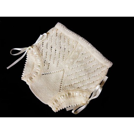 Ivory Unisex Christening/Baptism Crochet Knickers Style B306-V18