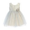 Blue/Gold Flower Girl/Special Occasion Dress by Sevva Style SK671