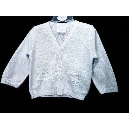 White Christening/Special Occasion Baby Boy Cardigan Style RILEY