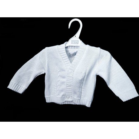 White Baby Boy Christening/Special Occasion Cardigan Style BRAYLON