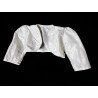 Ivory Satin Christening Bolero Style BOLERO 02