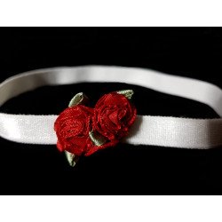 White/Red Handmade Special Occasion Headband Style HEADBAND 20