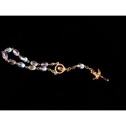 Transparent/Gold Baptism Baby Bracelet 10th Rosary Style ROSARY 11