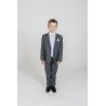 First Holy Communion/Special Occasion 5PC Grey Diamond Suit in Blue Style MARCO