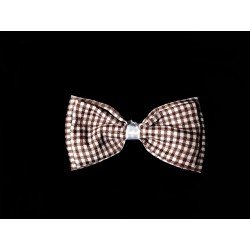 Brown Chequered Baby Boy Christening/Baptism Bow Tie Style WM008 BROWN
