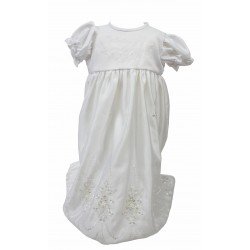 White Baby Girl Christening Gown Style G008