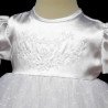 White Baby Girl Christening Gown Style G005