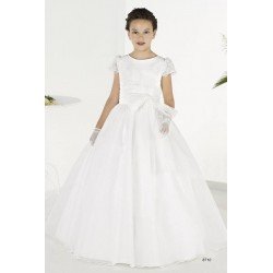 Lovely White First Holy Communion Dress Style 8710