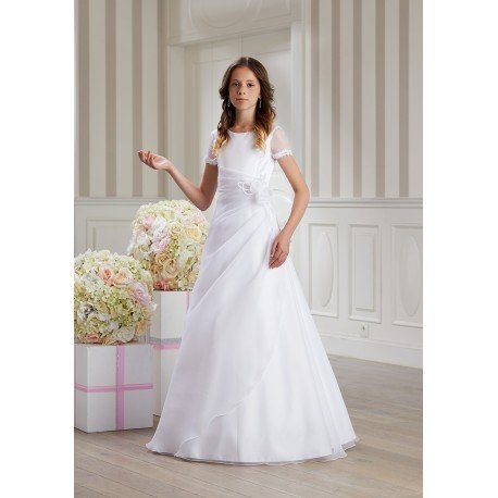 Lovely Pleated Handmade First Holy Communion Dress Style DONATA