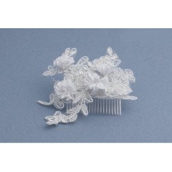 White First Holy Communion Hair Comb Style SN-019