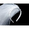 Beautiful White Headband with Veil Style CH190