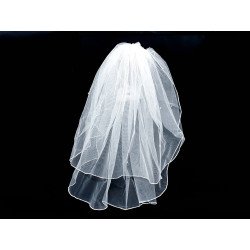 Beautiful White Headband with Veil Style CH190