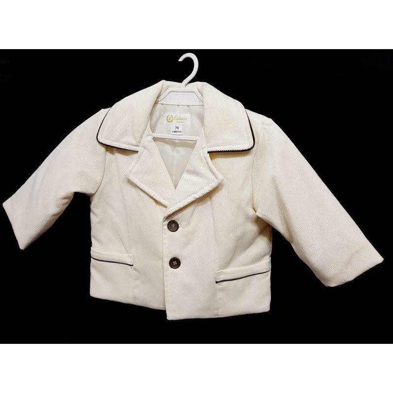 Ivory/Brown Christening/Special Occasion Jacket Style J007