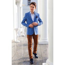 Blue Checkered Confirmation/Special Occasion Jacket Style PESARA 4