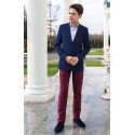 Navy Checkered Confirmation/Special Occasion Jacket Style PESARA 2