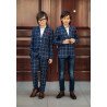 Navy Checkered First Holy Communion/Special Occasion Jacket Style 17316