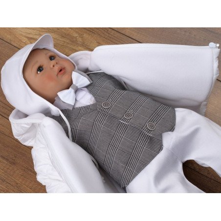 6 PCS CHRISTENING SUIT&JACKET VICTOR GREY