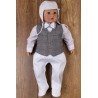 6 PCS CHRISTENING SUIT&JACKET VICTOR GREY