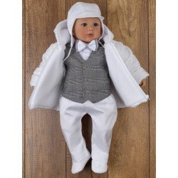 6 PCS CHRISTENING SUIT&JACKET VICTOR GREY