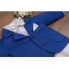 5 Pcs Christening Suit& Jacket Casper III Ivory /Royal Blue