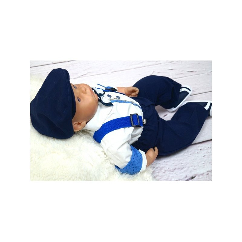 White/Navy/Blue Baby Boy Christening Suit Style NICODEM