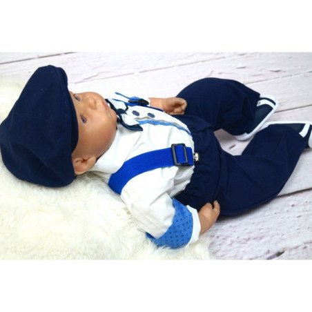 White/Navy/Blue Baby Boy Christening Suit Style NICODEM