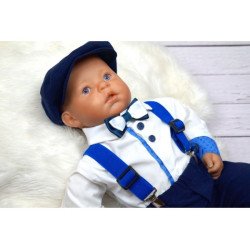 White/Navy/Blue Baby Boy Christening Suit Style NICODEM