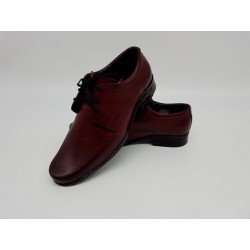 Boys Burgundy Leather First Holy Communion/Special Occasion Shoes Style 060
