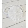 White Handmade Baby Girl Christening Headband Style MARCELINE BIS